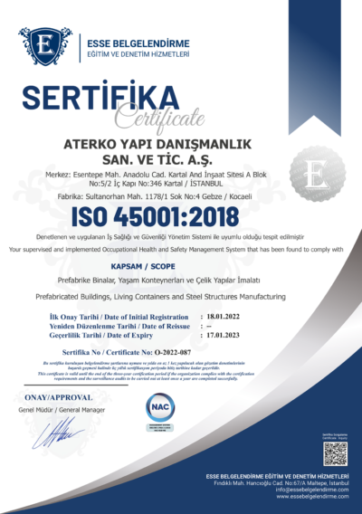 ISO 45001 Belgesi