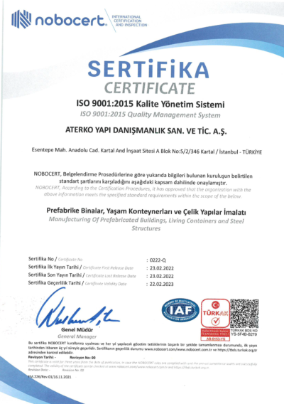 ISO 9001 Belgesi